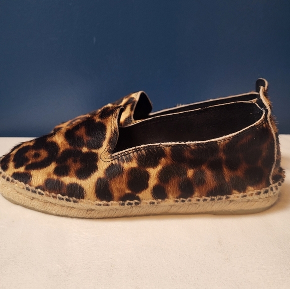 Manebi Accra Espadrille Flats Pony Leopard Size 6.5 Women's Slip On Shoe - Picture 8 of 10